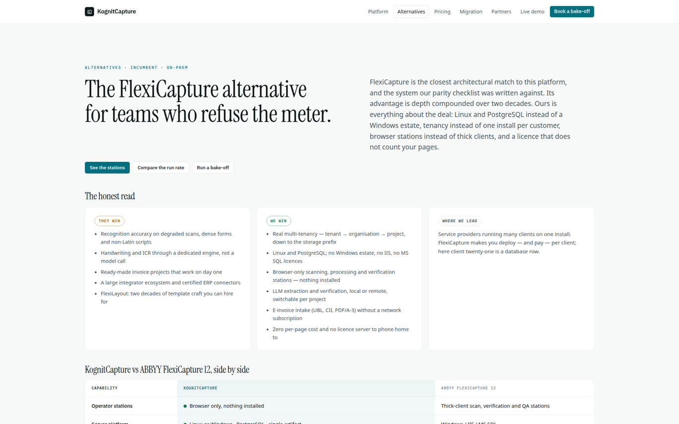 Alternatives — page (detail), August 2026 build