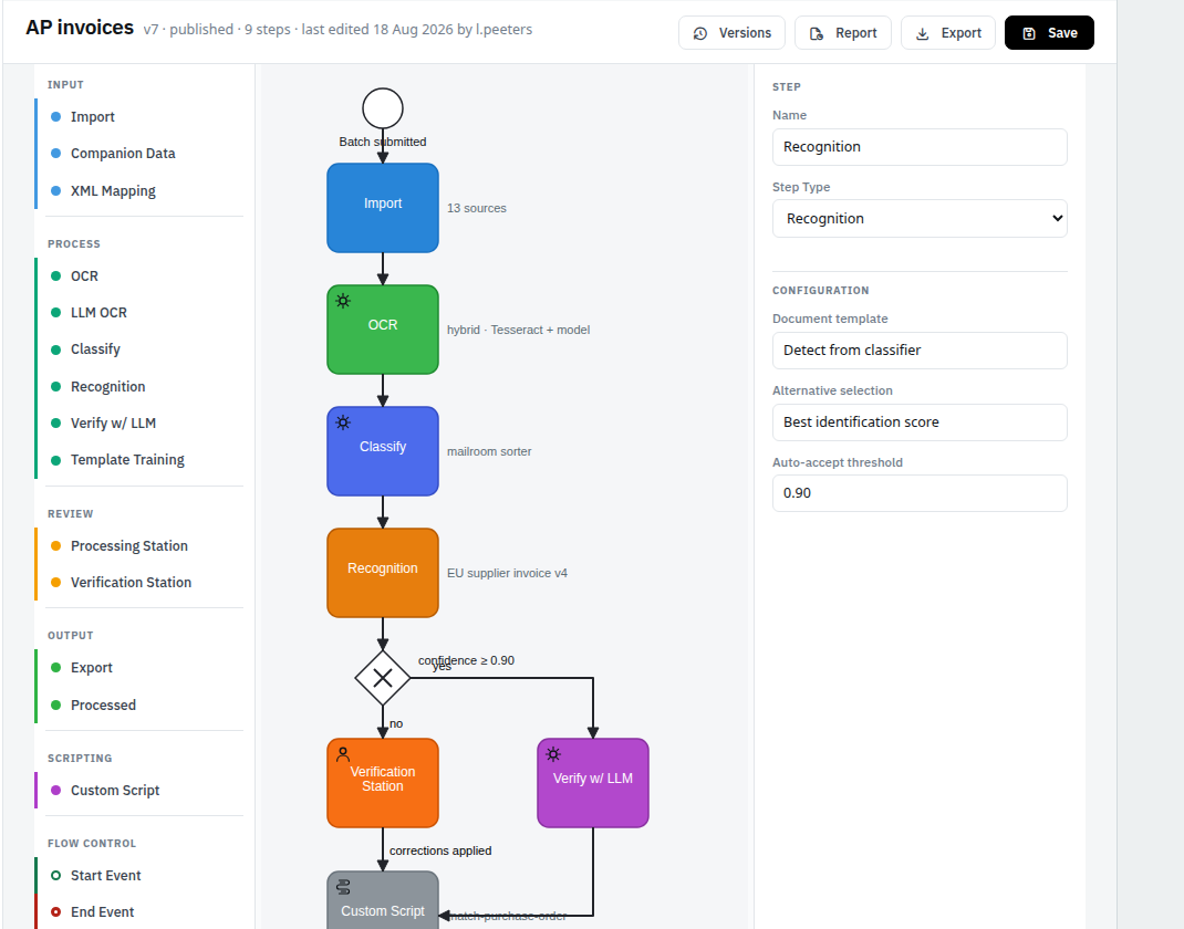 Workflow designer (detail), August 2026 build